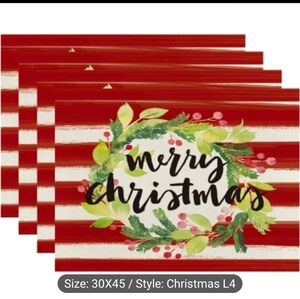Merry Christmas Placemats 4pcs